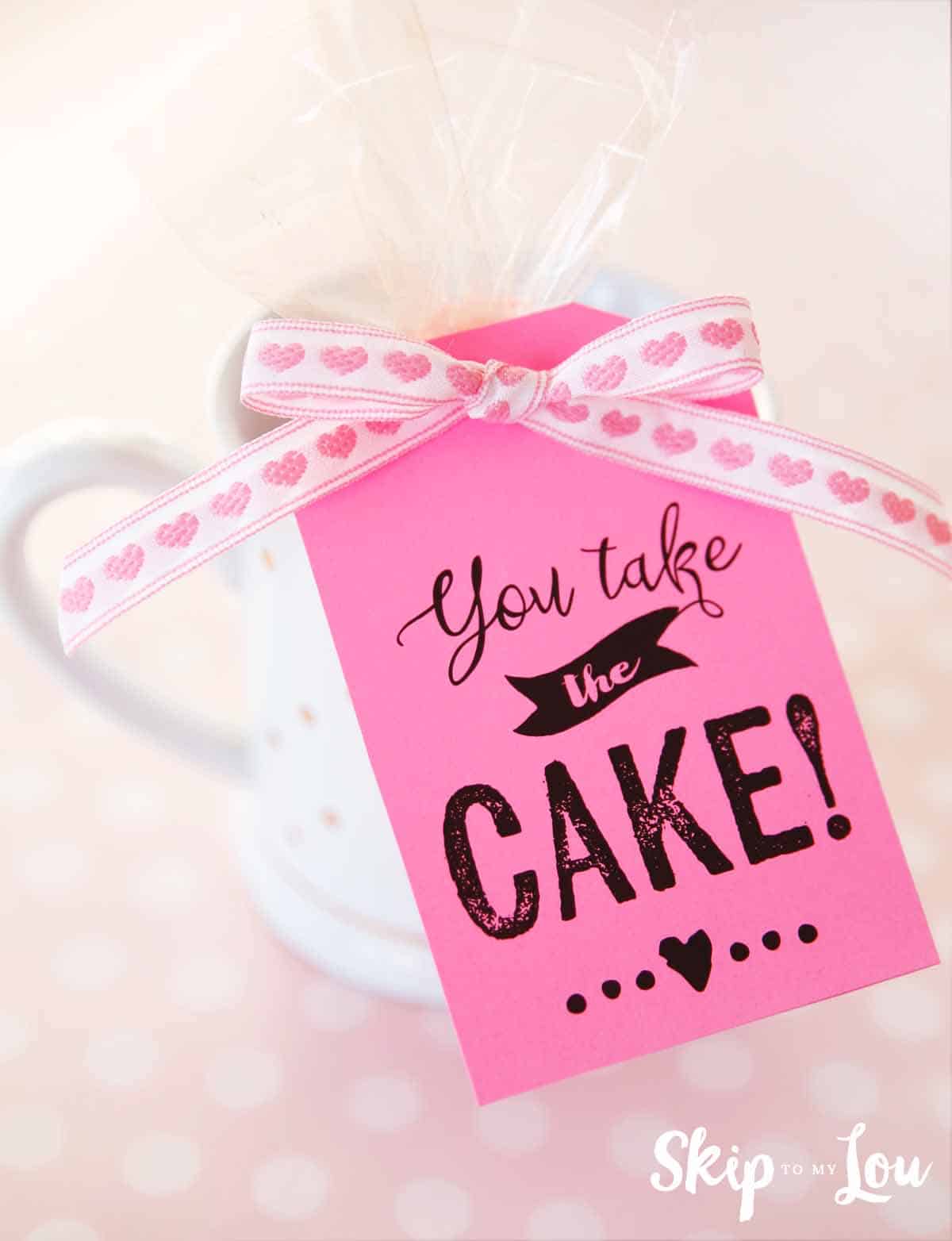 Easy Chocolate Mug Cake Gift Idea with FREE Printables