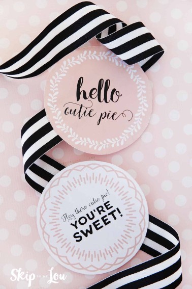 printable pie labels