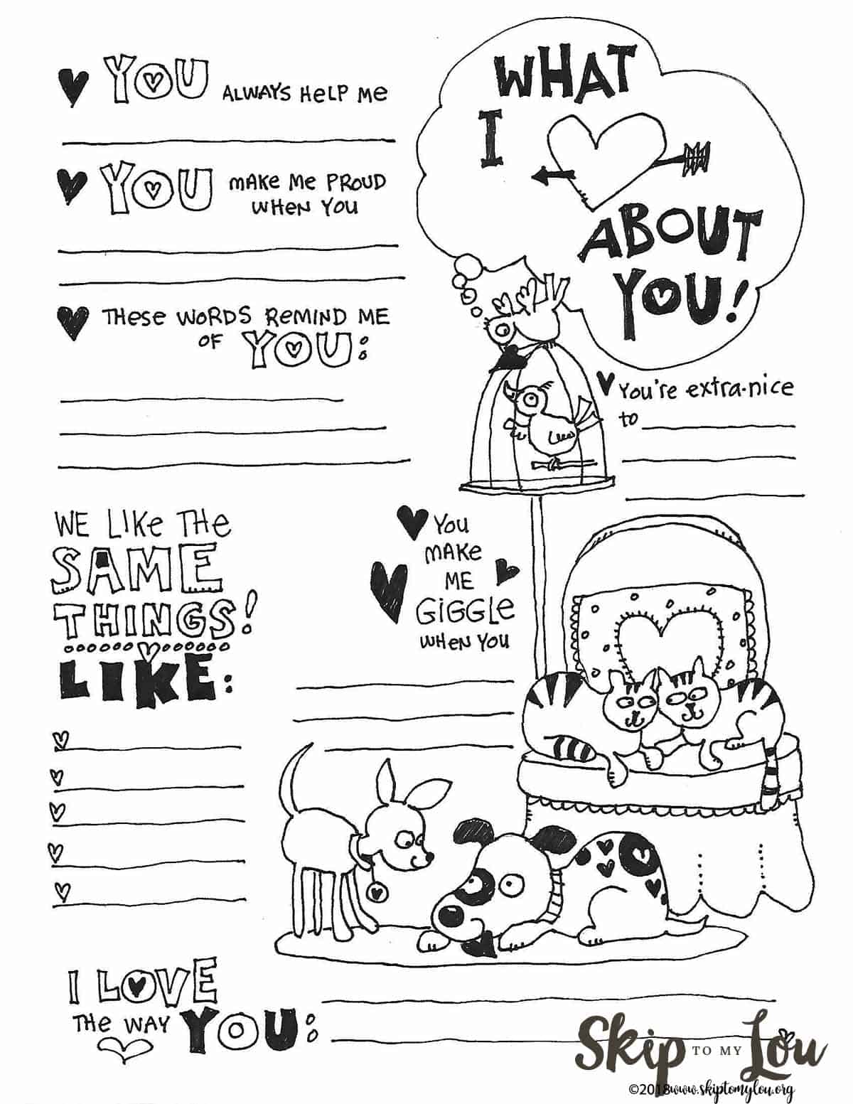 The BEST free Valentines Day Coloring Pages | Skip To My Lou
