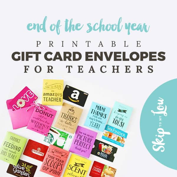 end of year teacher gift cards