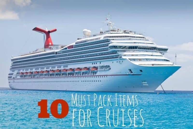 must pack items for cruises