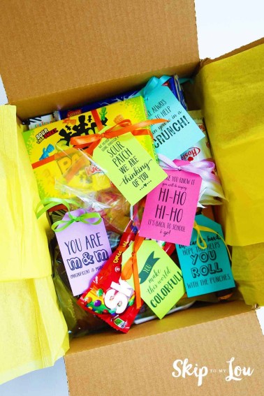 feel better soon care package filled with candy