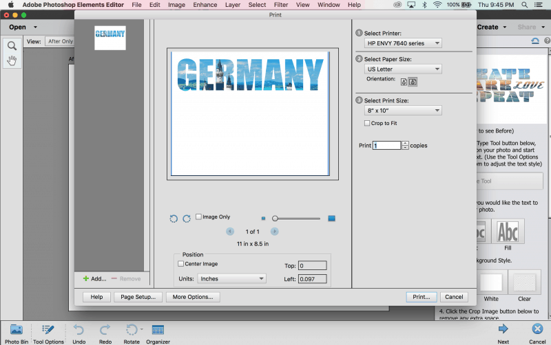 adobe photoshop elements guided edits printing