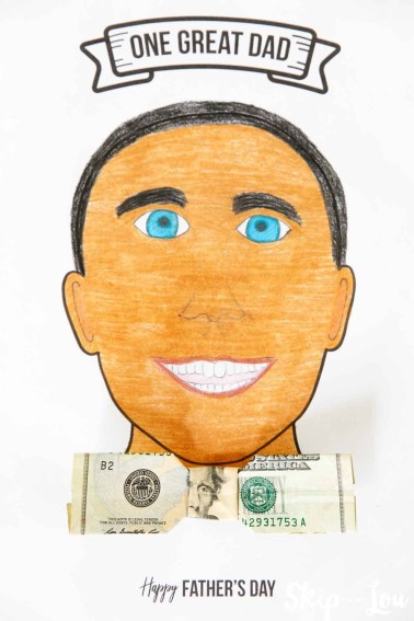 dad portrait money gift