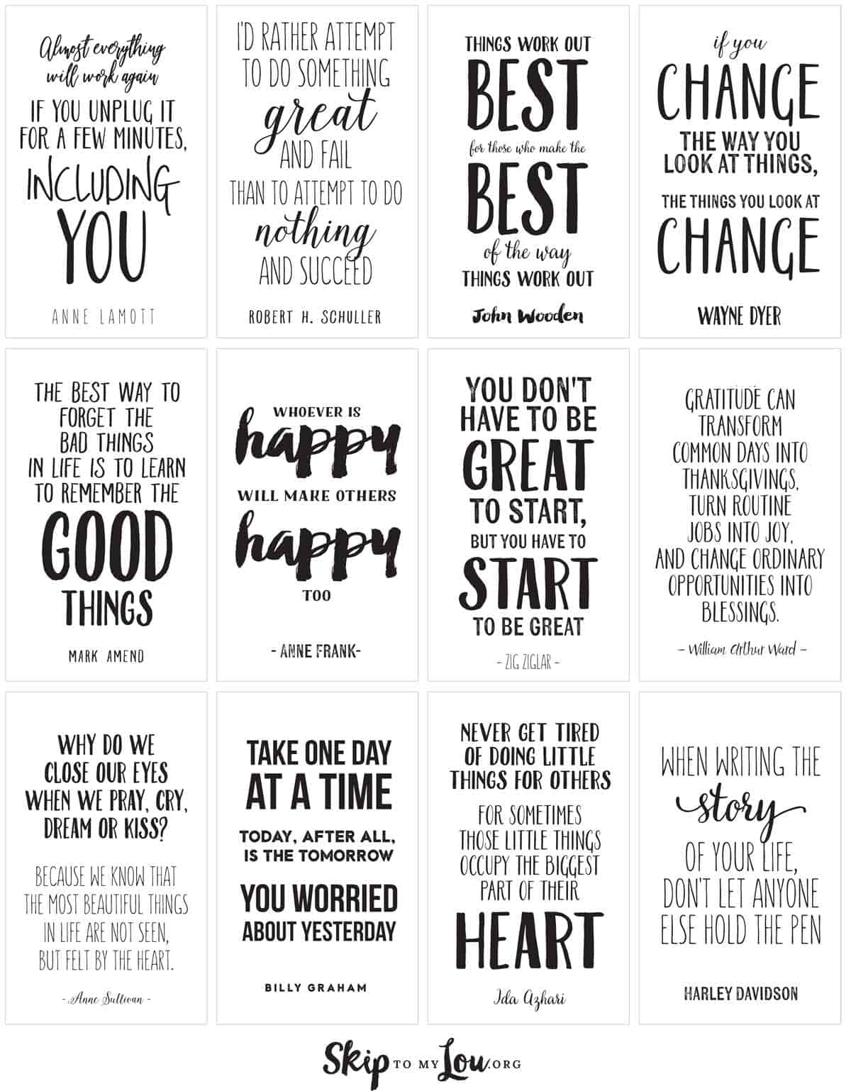 Amazing Life Quotes To Inspire Free Printable Cards Skip To My Lou 50 