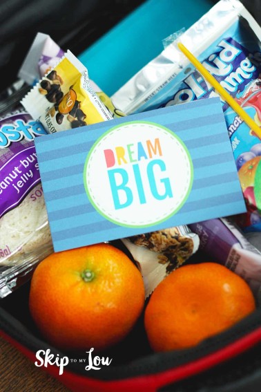 dream big lunch box notes