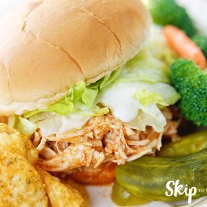 buffalo chicken sandwich on plate
