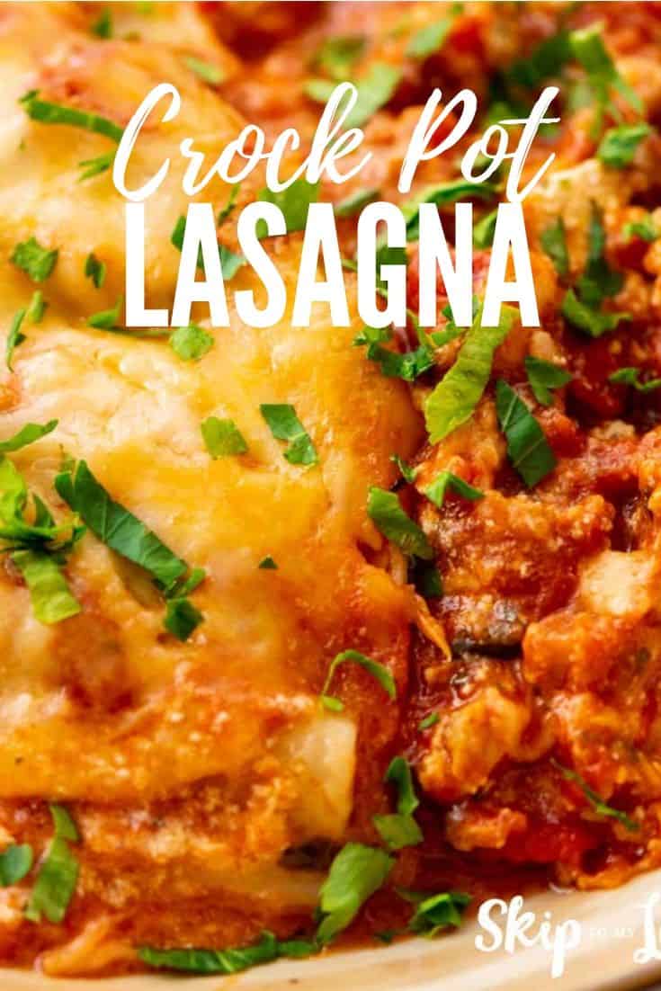 Crock Pot Lasagna - a delicious weeknight meal | Skip To My Lou