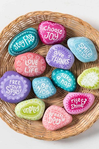 painted rocks with sayings