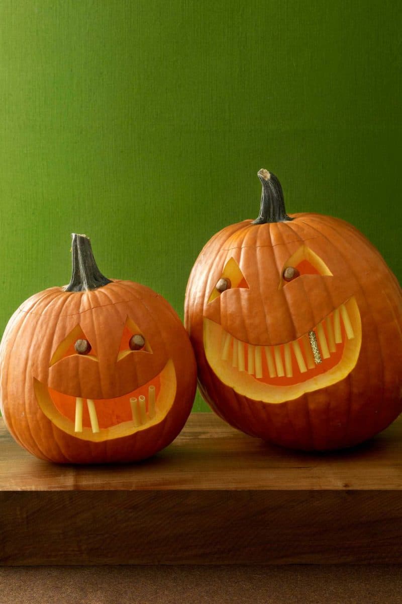 Pumpkin Carving Ideas smiling faces