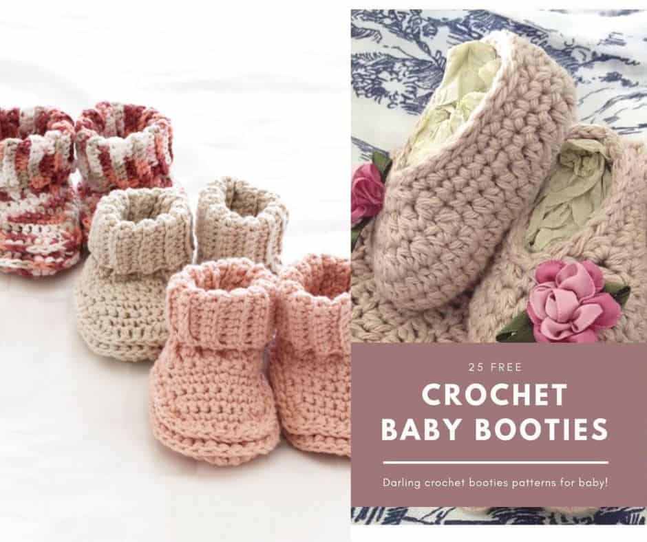 baby booties and hat crochet pattern