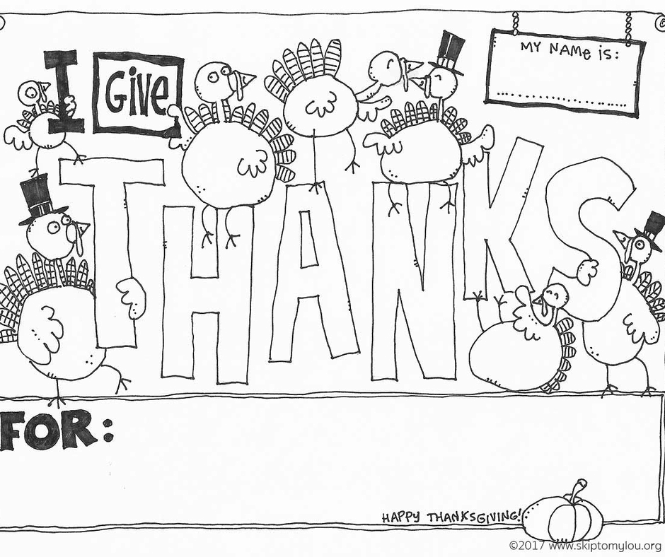 give thanks coloring page