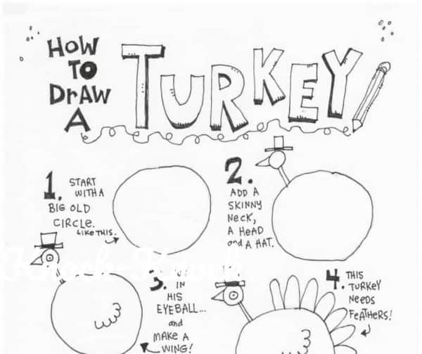 how to draw a turkey worksheet