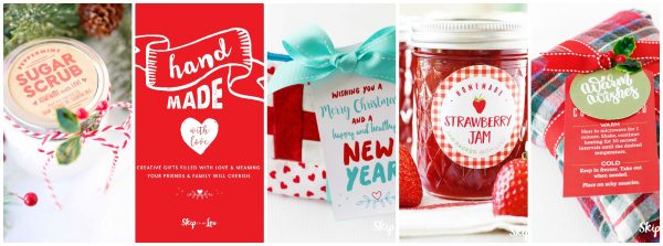 collage of handmade gifts