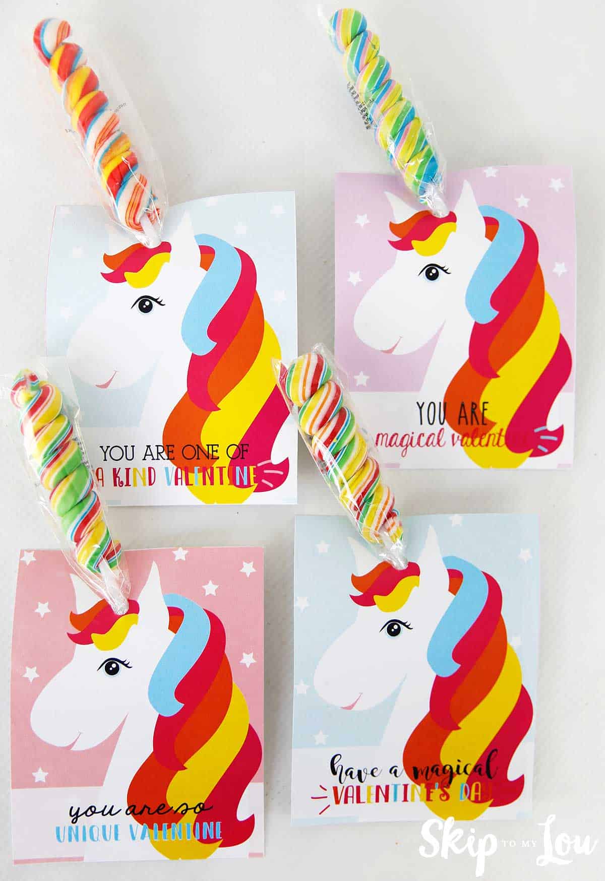 magical unicorn valentine box with free printables skip