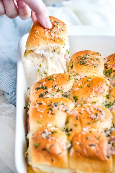 garlic herb ham sliders