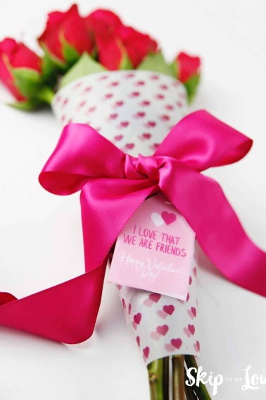 valentine flower wrap