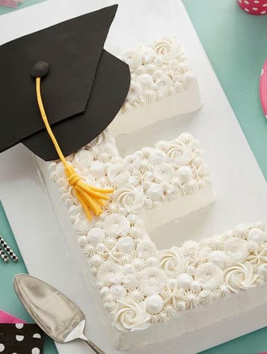 letter grad cake