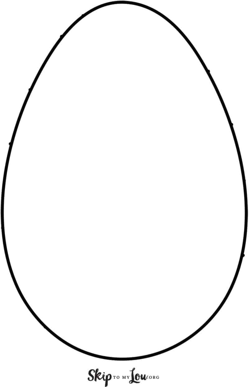 Printable Large Easter Egg Template Printable Templates