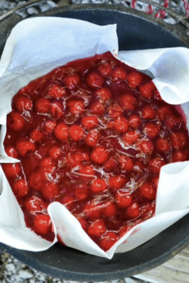 chocolate cherry lava cake