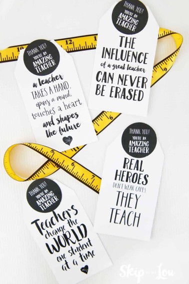 printable teacher gift tags with measuring tape ribbon