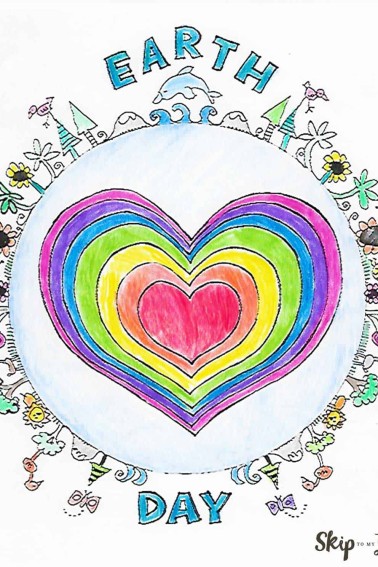 Printable Earth Day Coloring Page