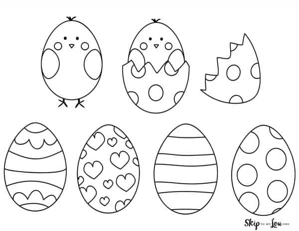 easter eggs with chick popping out