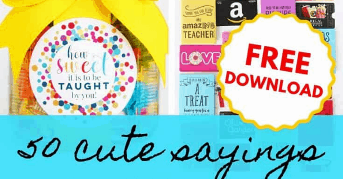 50 Cute Sayings for Teacher Appreciation Gifts for the BEST Teacher Gifts
