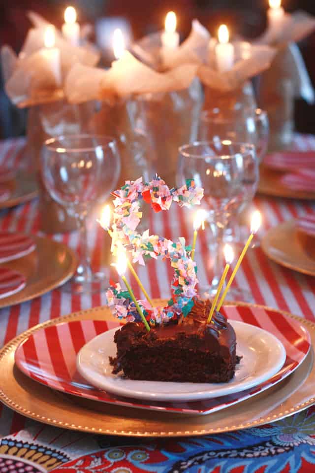 confetti cake topper