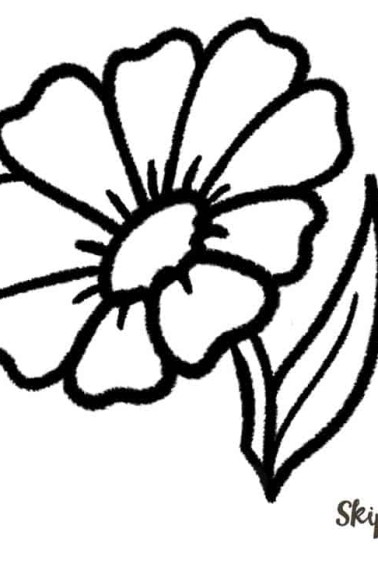 easy flower drawing