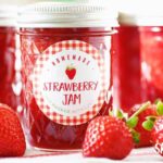 printable canning label for strawberry jam