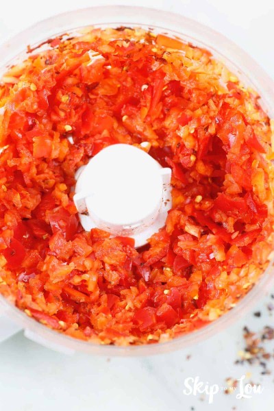 finely chopped red peppers