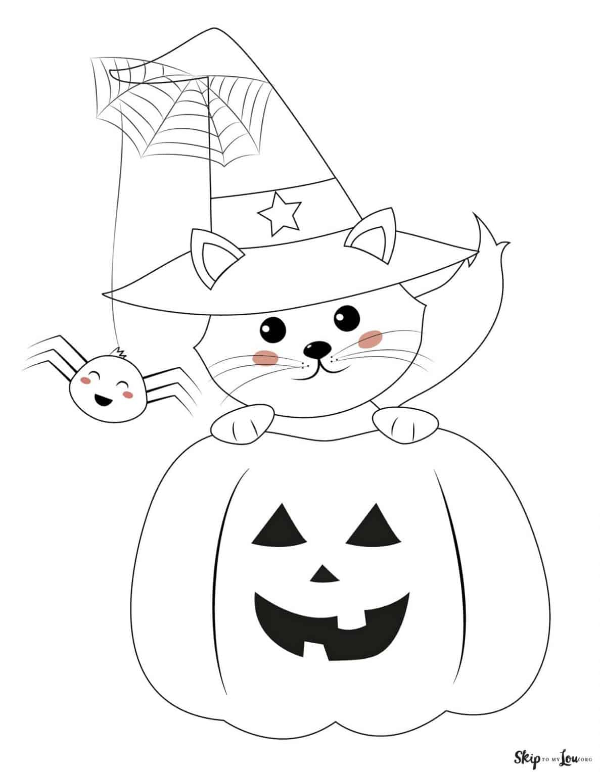 Cute Halloween Coloring Pages to print and color! | Skip To My Lou