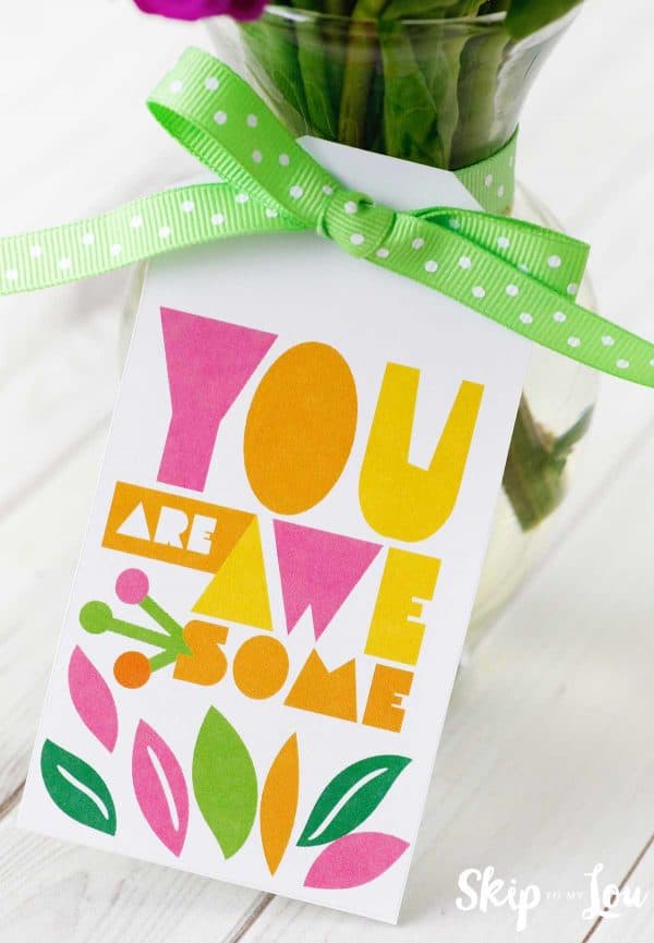you are awesome gift tag for friend gift