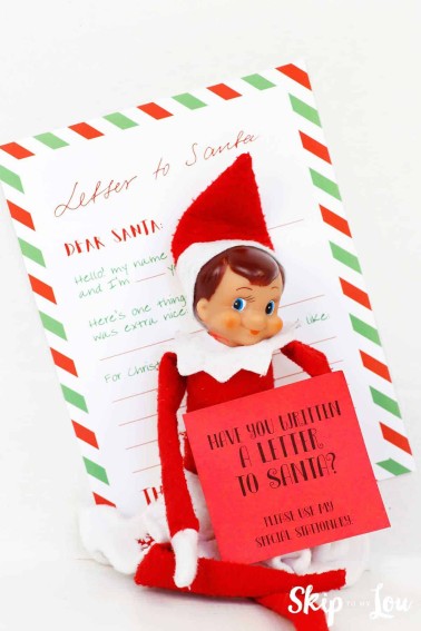 elf with letter to santa