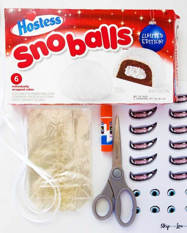 Abominable Yeti Supplies snoballs printables bags scissors glue stick