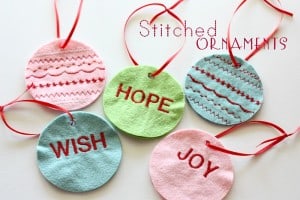 hand stitched ornaments