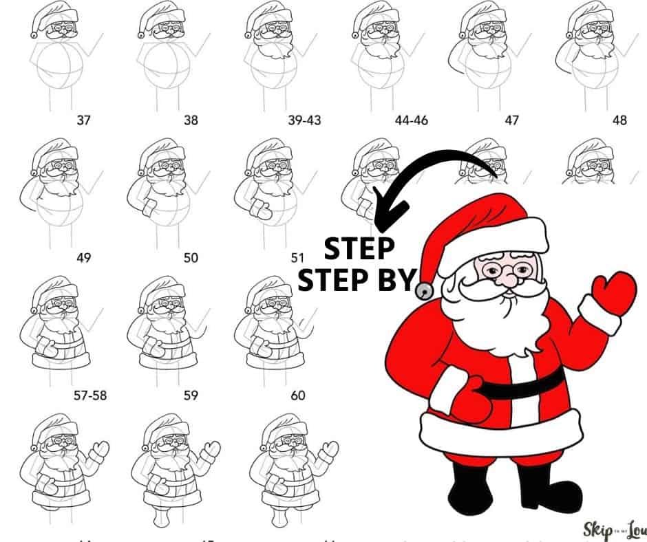 How To Draw Santa Skip To My Lou