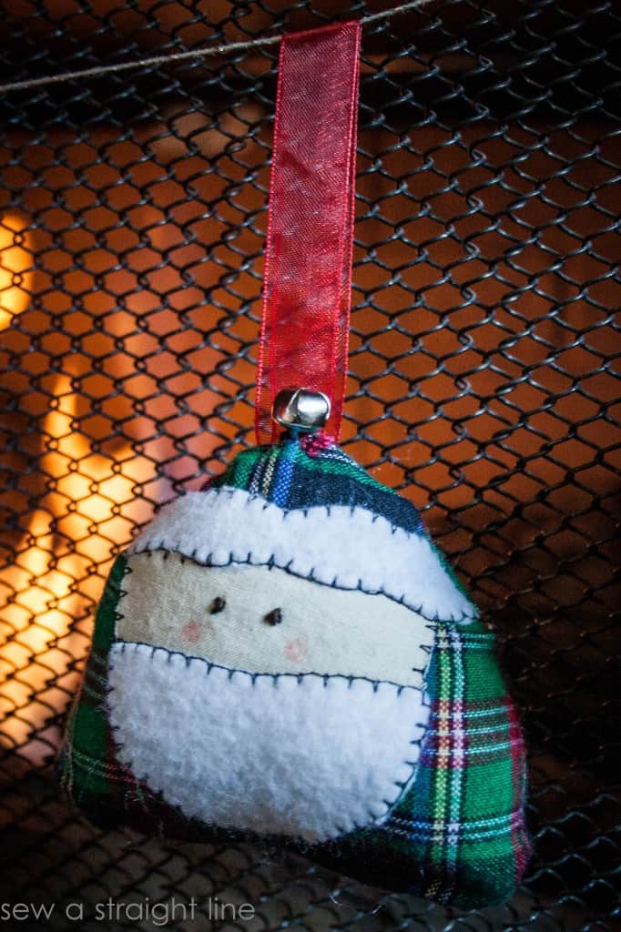 santa face ornament