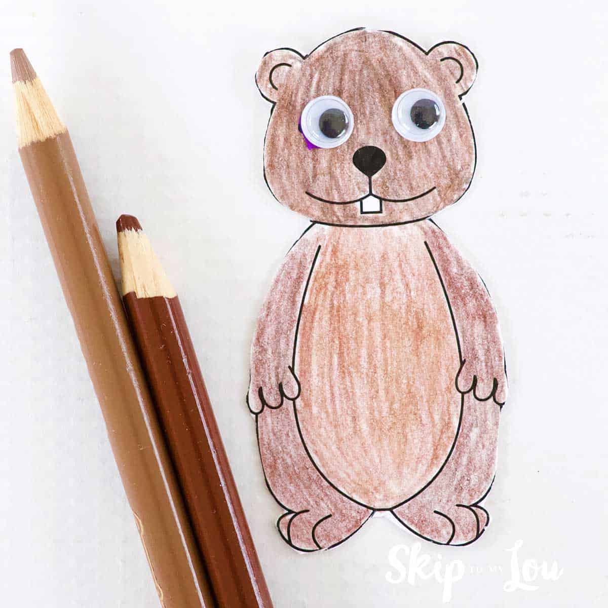 Groundhog Template Printable
