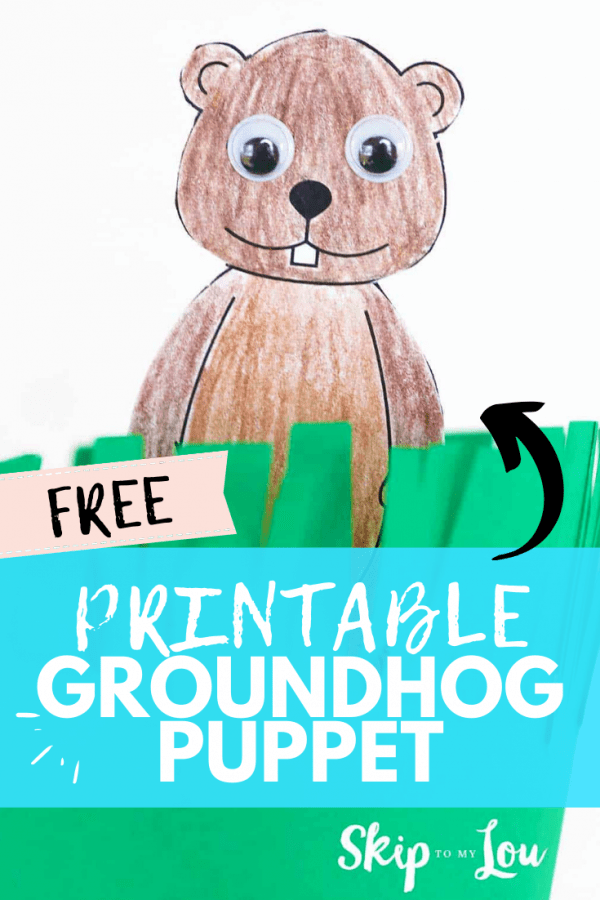 Make A Cute Puppet With This Free Printable Groundhog Skip To My Lou