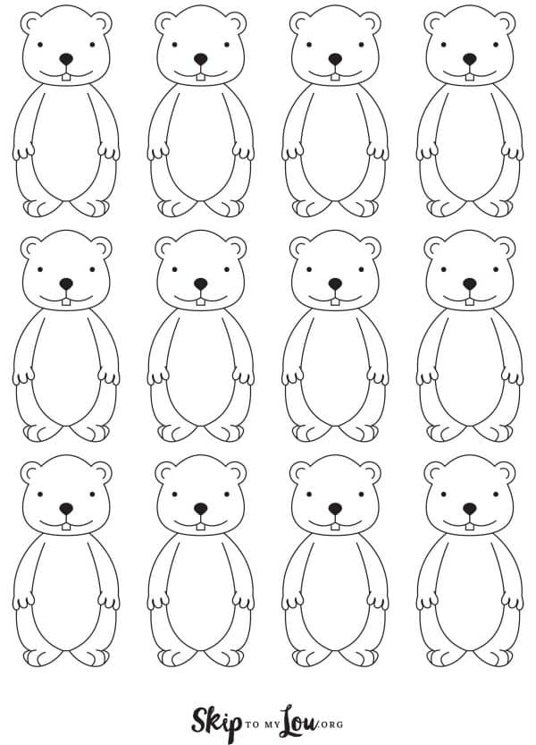 Make A Cute Puppet With This Free Printable Groundhog Skip To My Lou