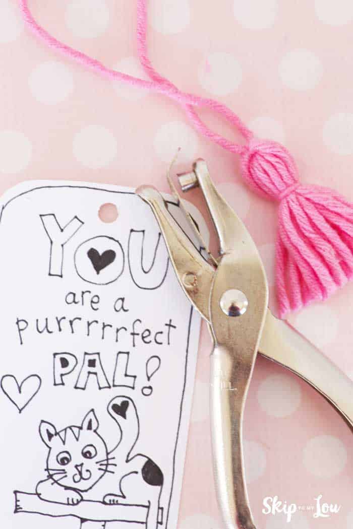 hole punch printable bookmark tassel