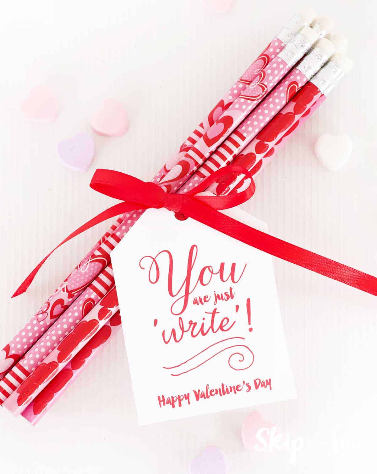 pencils tied with bow and you are just write gift tag