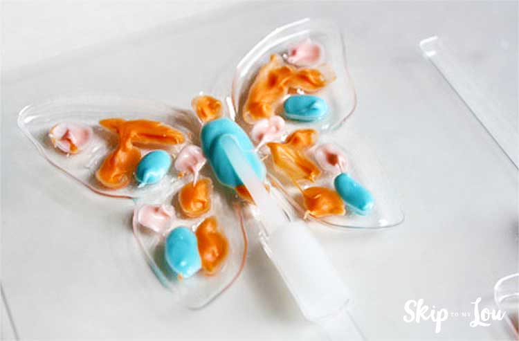 painted butterfly candy mold