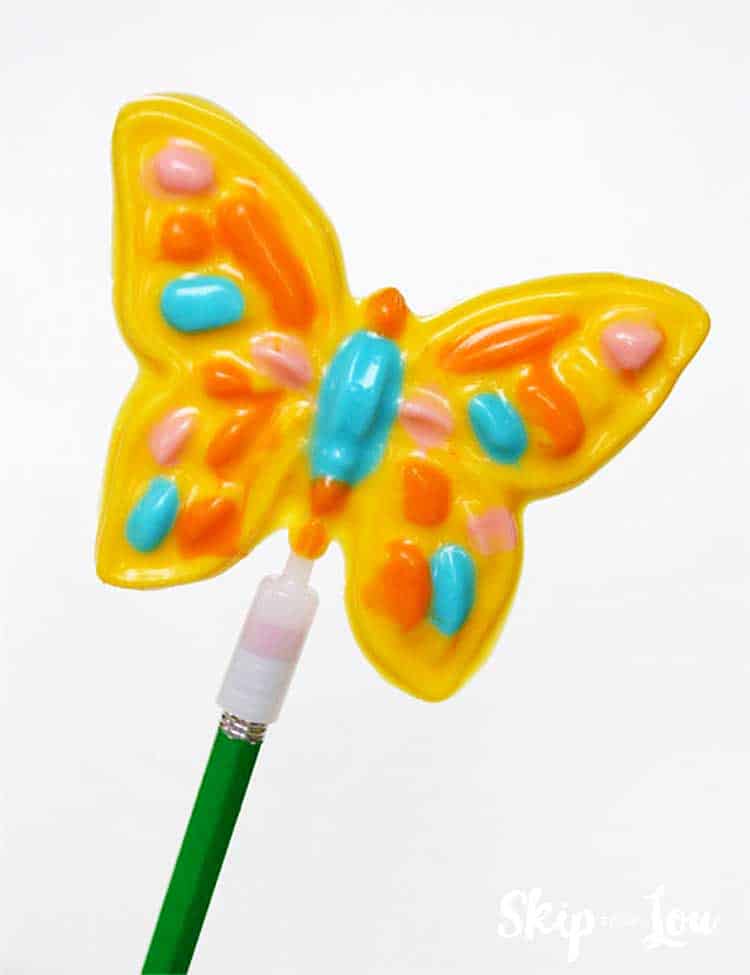 candy melt sucker butterfly shape