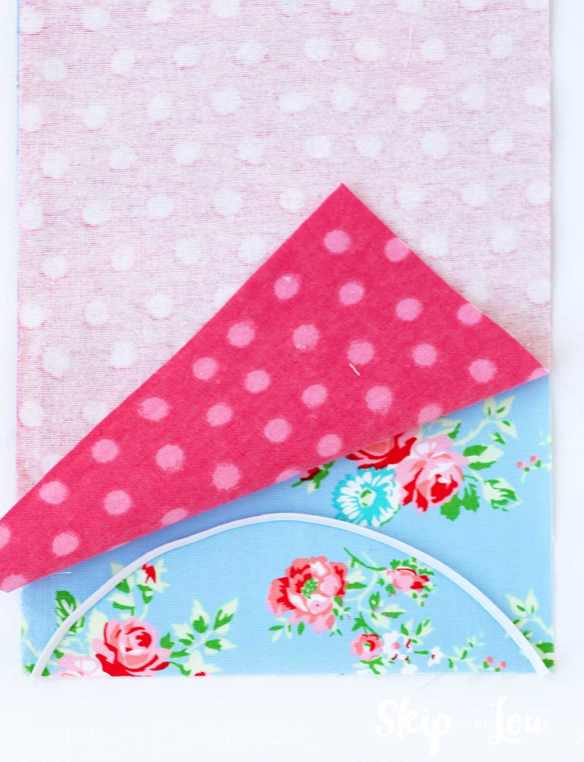 fabric right sides together elastic in between