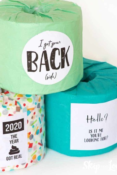 toilet paper rolls with funny sayings
