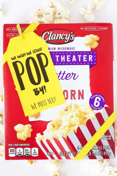 wish we could pop by tag attached to box of microwave popcorn