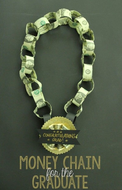 Money necklace with award on the end